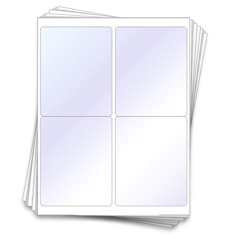 Dashleigh 20 Large Wine Bottle Clear Gloss Printable Labels, 4x5 inches, Weatherproof and Waterproof, fits Classic Bordeaux, Burgundy, and Champagne Bottles - Image 1
